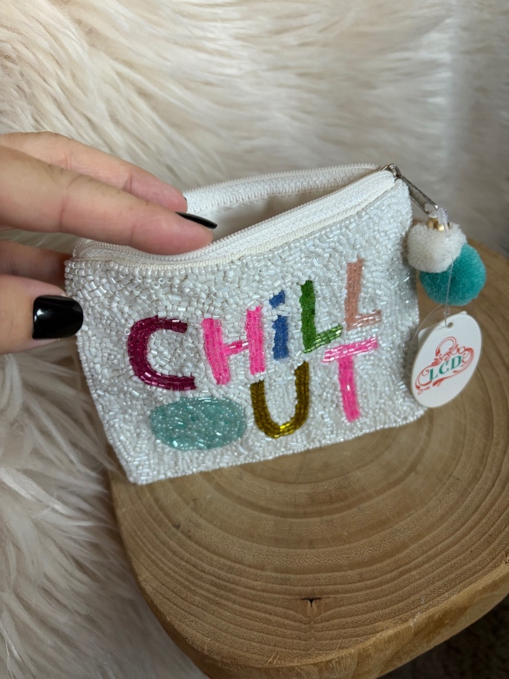 Beaded Mini Coin Clutch